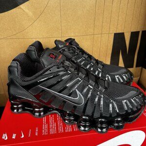 NEW Nike Shox TL Black Metallic Hematite Red Bred AR3566-002 Women Size 10